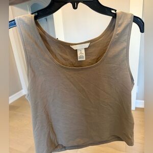 H&M Women's nude Sleeveless crop Top